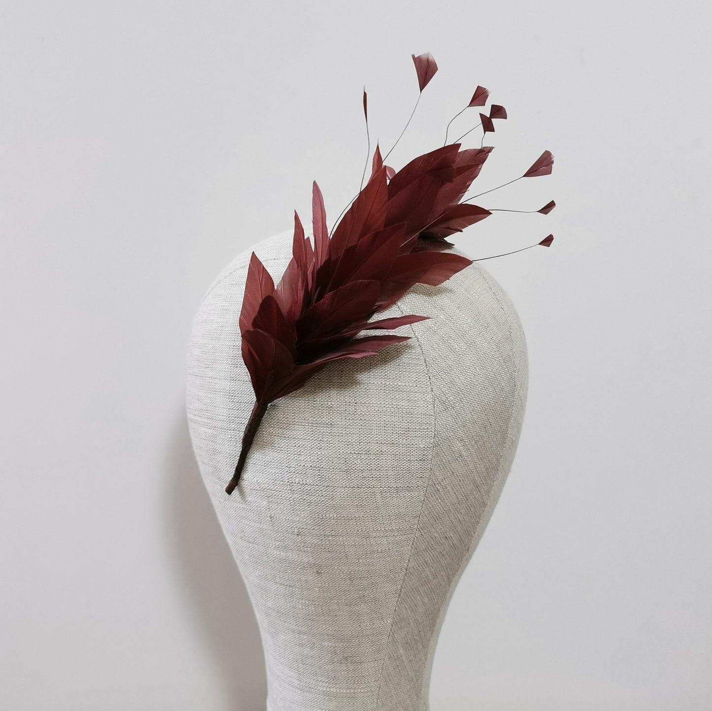 LUNA Feather Headband Fascinator in Brown