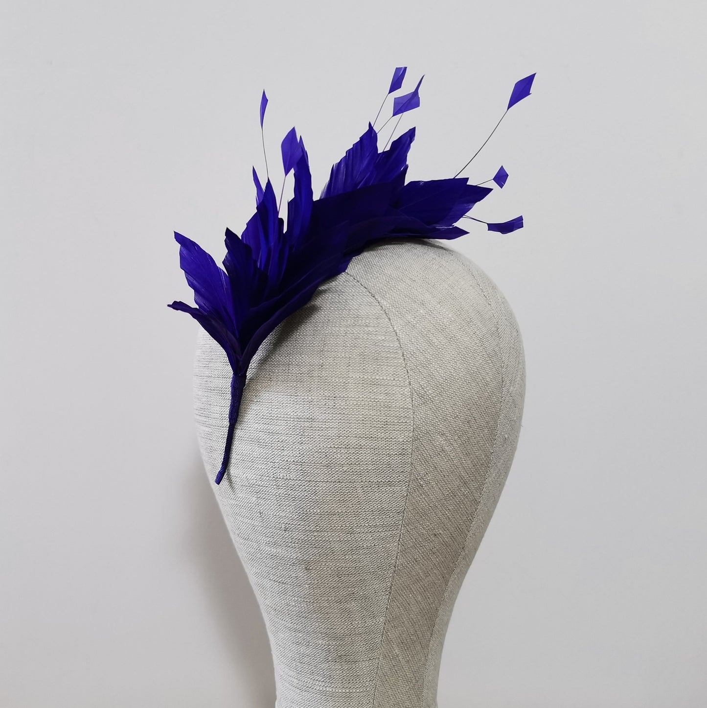 LUNA Feather Headband Fascinator in Purple