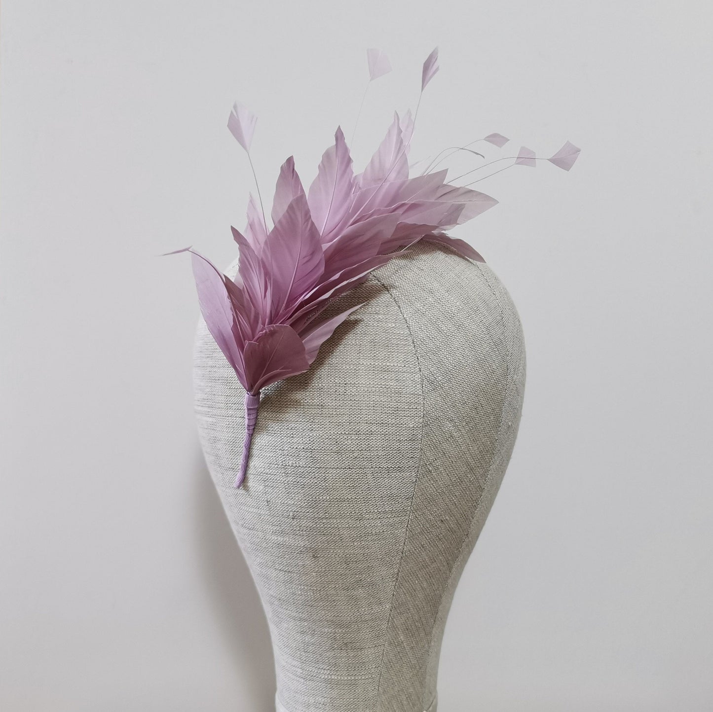 LUNA Feather Headband Fascinator in Lilac