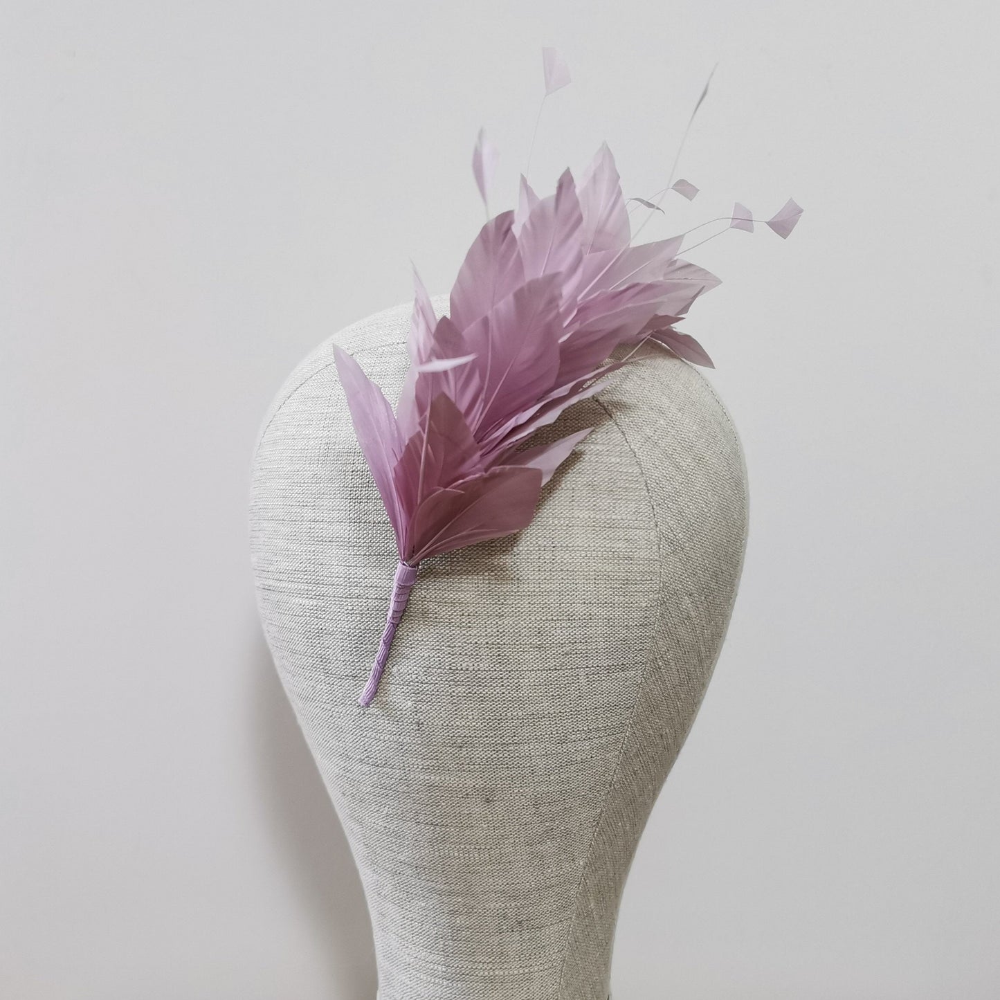 LUNA Feather Headband Fascinator in Lilac